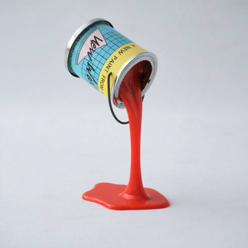 Paint Can Bank Pop Art, after Geoffrey Rose Frozen Moments, 1980s ca,  American